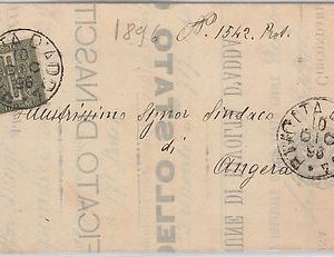CREMONA --- ITALIA REGNO:  storia postale - BUSTA da: Rivolta d'Adda 1896