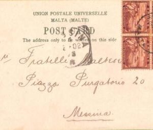ac6752 - MALTA - Postal History - POSTCARD  to ITALY 1902