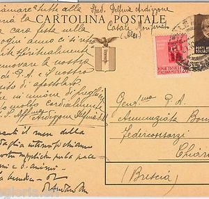 57185 - RSI - STORIA POSTALE:  INTERO POSTALE con AFFRANCATURA AGGIUNTIVA 1944