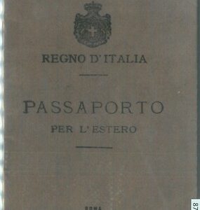 87511 - Vintage document DOCUMENTO D'EPOCA - Passaporto