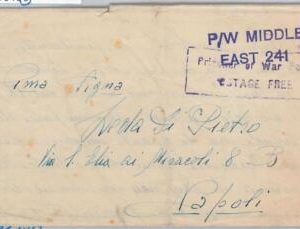 56013 - EGYPT / WWII - POSTAL HISTORY: COVER from P.W. MIDDLE EAST 241 1943
