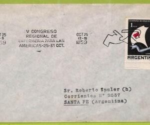 af9482 - ARGENTINA  - POSTAL HISTORY - Cover - 1959, MEDICINE Nurse Nursing