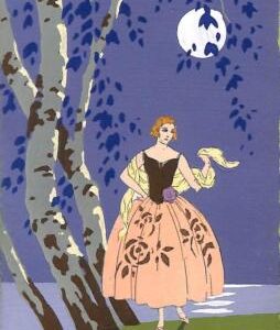 ab9715 - VINTAGE POSTCARD - Glamour Ladies - HAND PAINTED!