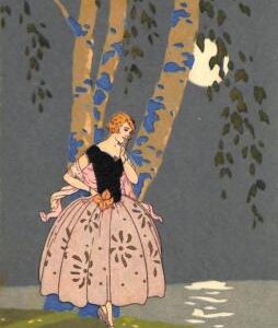ab9717 - VINTAGE POSTCARD - Glamour Ladies - HAND PAINTED!
