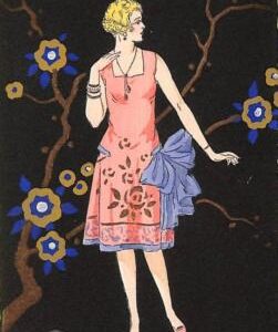 ab9707 - VINTAGE POSTCARD - Glamour Ladies - HAND PAINTED!