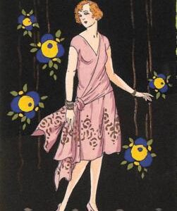 ab9703 - VINTAGE POSTCARD - Glamour Ladies - HAND PAINTED!