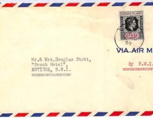 ai1618 - LEWARD Is. - POSTAL HISTORY - Airmail COVER to ANTIGUA  1950