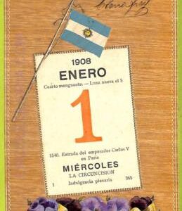 af1305 - ARGENTINA - Vintage Postcard - Embossed - 1907