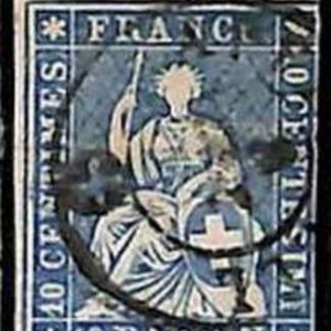 94992dE -   SWITZERLAND - STAMP - Zumstein # 23 Cc -  Fine  USED