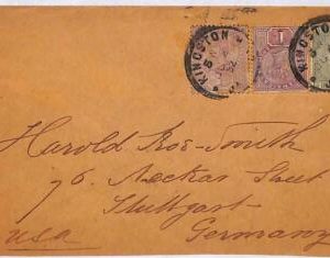 ai1595 - JAMAICA - Postal History -  Nice franking on COVER to GERMANY  - 1902