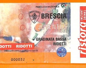 C0574- Vecchio BIGLIETTO PARTITA CALCIO - BRESCIA VS JUVENTUS