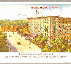 ab0126 - VINTAGE POSTCARD - ROME City: Hotel Flora