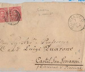 64028 - ITALIA REGNO - STORIA POSTALE :   BUSTA da SORIASCO  1882