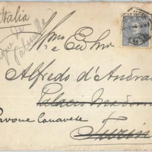 72495 - PORTUGAL - POSTAL HISTORY: Cover to ITALY 1906 - REDIRECTED