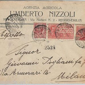 64032  - ITALIA  Regno - STORIA POSTALE:  BUSTA PUBBLICITARIA Reggio Emilia 1925