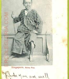 ae9321 - SINGAPORE -  VINTAGE POSTCARD - Malay Boy - Ethnic