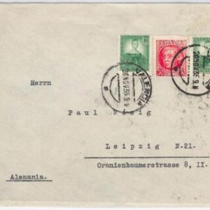 41669 - SPAIN España - Postal History - MIXED FRANKING on COVER  to GERMANY 1935