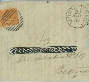 89448 - REGNO - STORIA POSTALE - Annullo NUMERALE su BUSTA: Monte Urano FERMO