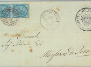 89453 - REGNO - STORIA POSTALE - Annullo NUMERALE su BUSTA: Petritoli FERMO 1878