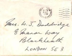 ac6663 - HONG KONG - POSTAL HISTORY -   COVER to ITALY   1958