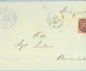 89449 - REGNO - STORIA POSTALE -  Annullo NUMERALE su BUSTA: Montemonaco  1888