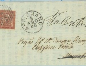 89462 - REGNO - STORIA POSTALE - Annullo NUMERALE su BUSTA: Macerata   Appignano