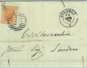 89465 - REGNO - STORIA POSTALE - Annullo NUMERALE su BUSTA: Macerata CINGOLI