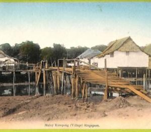 ae9296 - SINGAPORE -  VINTAGE POSTCARD - Malay Kampong (Village)
