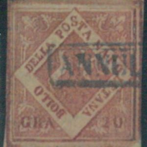 87664  - ANTICHI STATI:  NAPOLI  - Sassone  FALSO 13 -  Finemente USATO  - DIENA