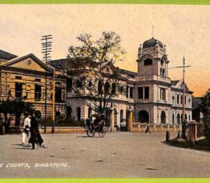 ae9267 - SINGAPORE -  VINTAGE POSTCARD - Police Courts
