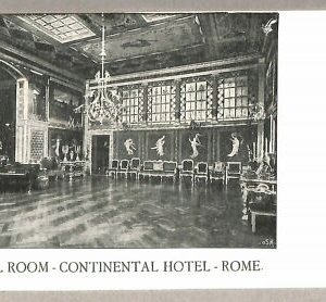 ab0238 - POSTAL VINTAGE - ROMA Ciudad: Salón de Baile - Hotel Continental