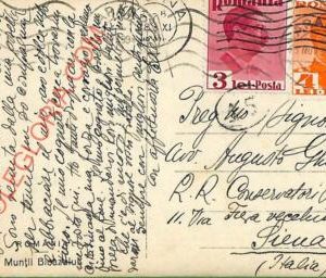 ad5997  - ROMANIA - Postal History  - POSTCARD  to ITALY 1939