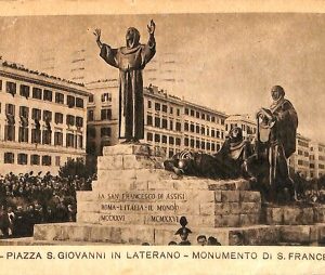 ab0589 - CARTOLINA D'EPOCA - ROMA Città : Monumento di S. Francesco