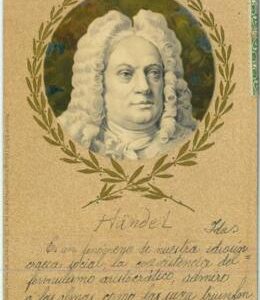 91675 - VINTAGE POSTCARD - FAMOUS composers MUSIC : George Frideric Handel