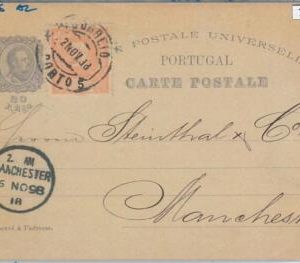 75367 - PORTUGAL - Postal History - STATIONERY CARD  # P45 - WRONG DATE! 1898