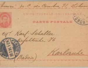 75385 - PORTUGAL - POSTAL HISTORY -  POSTAL STATIONERY  CARD  to GERMANY -- 1891