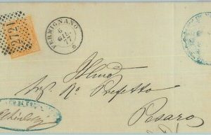 89516 - REGNO - STORIA POSTALE - Annullo NUMERALE su BUSTA - Fermignano PESARO