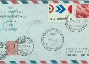82887 - ITALIA storia postale - VOLO Speciale - PELLEGRINI 1163: Lago di Como