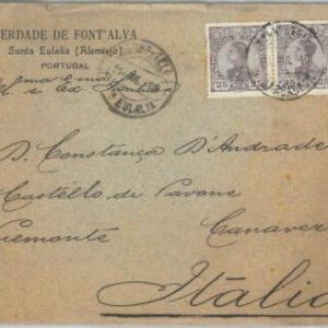 75414  - PORTUGAL - Postal History - COVER  to ITALY  1910