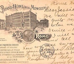 ab0639 - CARTOLINA D'EPOCA - ROMA Città : Grand Hotel della Minerve
