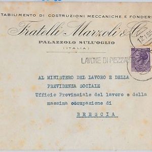 REPUBBLICA - Storia Postale: ANNULLO MUTO EMERGENZA su BUSTA da Lavone (Pezzaze)