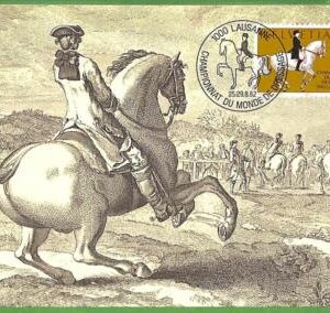 15621 - Switzerland - MAXIMUM CARD - 1982 - Lausanne - Horse Riding
