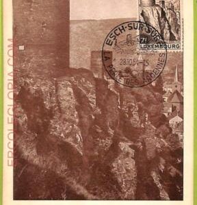 ad3230 - LUXEMBOURG - Postal History - MAXIMUM CARD -  1954  Architecture