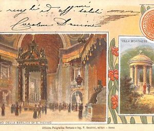 ab0656 - CARTOLINA D'EPOCA - ROMA Città : Interno della Basilica di S. Pietro