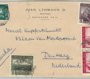 62258 - CHILE - POSTAL HISTORY - COVER to THE NETHERLANDS 1955 - TRAINS