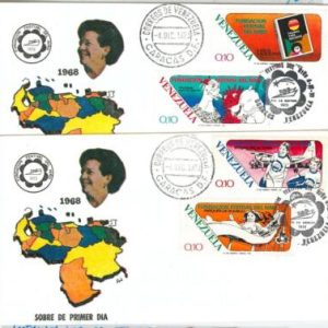 61534 - VENEZUELA - POSTAL HISTORY - set of 2 FDC COVER 1973: CHILDREN airplanes