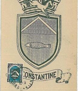 38796 - Algeria - MAXIMUM CARD - 1948 - Heraldry : FISH