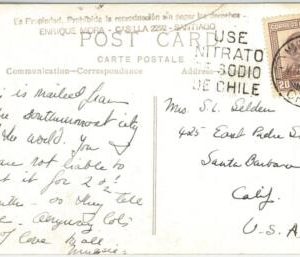 64779 - CHILE - POSTAL HISTORY - POSTMARK on CARD 1933 - CHEMISTRY Nitrate
