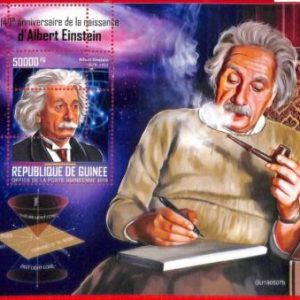 A1981 - GUINEA, ERROR: MISSPERF, SOUVENIR SHEET - 2019, Einstein, Science, Math