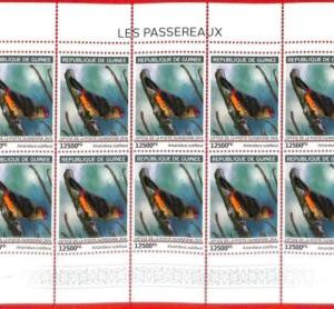 A1993- GUINEA, FEHLER: IMPERF, MINIATURBLATT - 2019, Sperlingsvögel